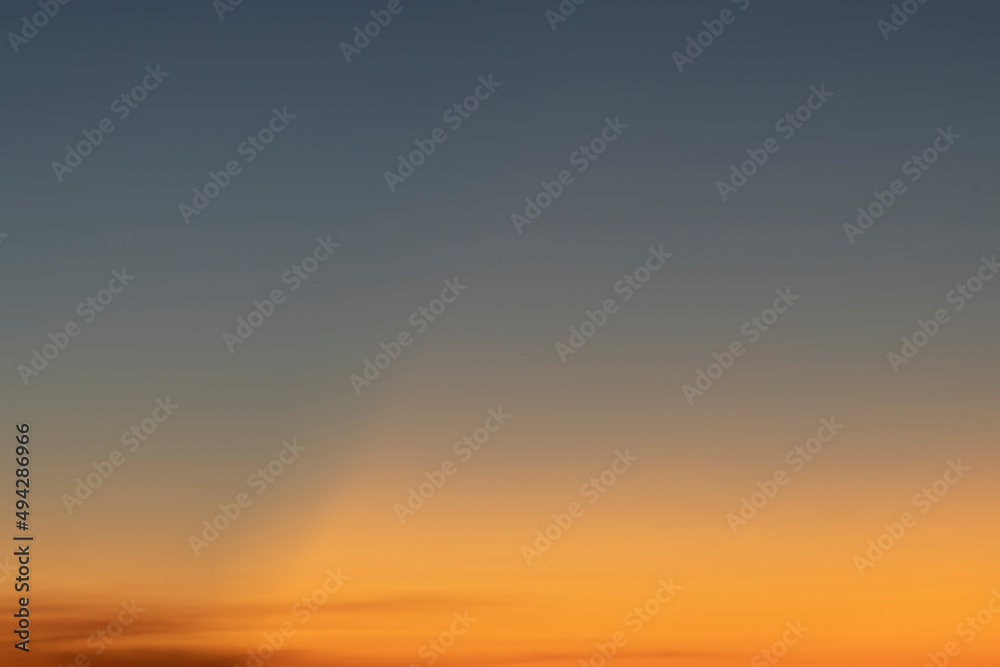 Sky texture gradient from blue to sunset orange For illustration or digital art