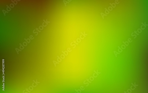 Light green, yellow vector gradient blur template.