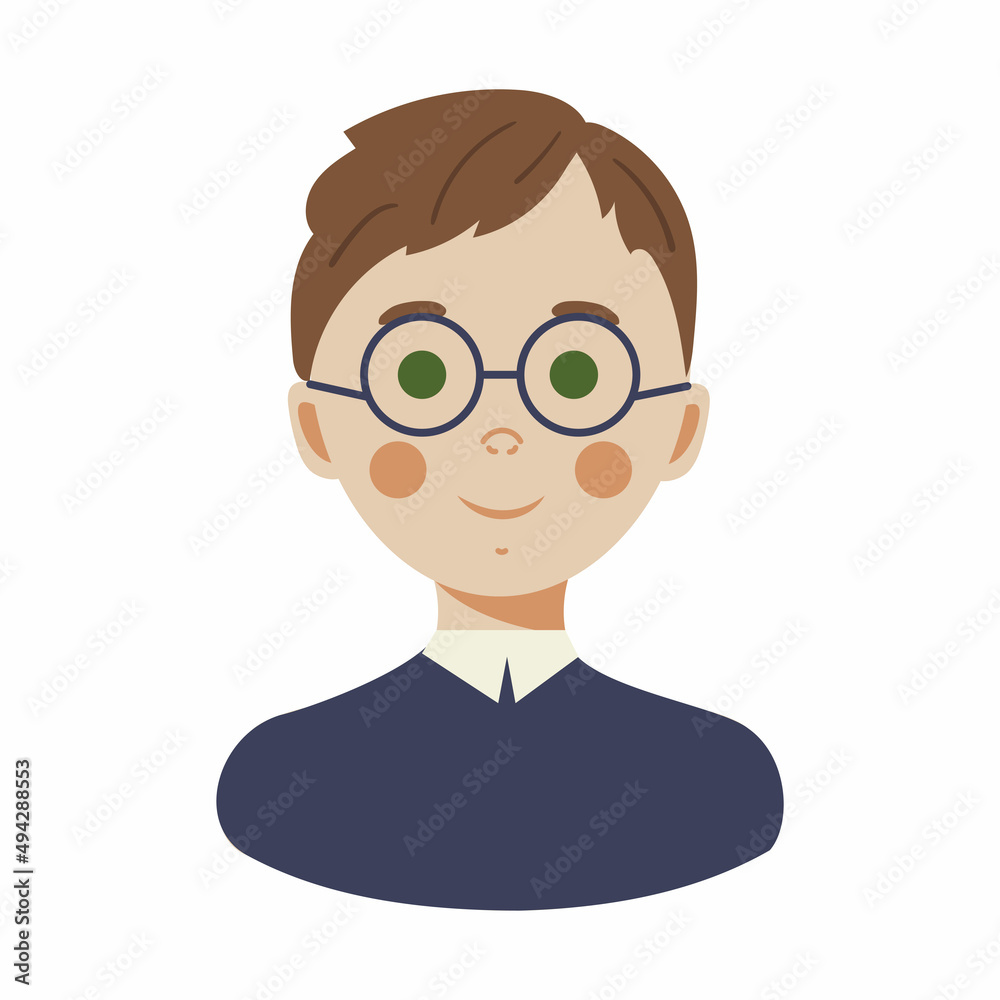 Cute Boy Child Face. Smart and Adorable Boy Child with Spectacles. Cute Face with Innocent Expressions looking Happy. Smiling Face. Happy Face.