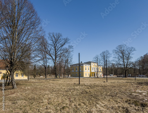 Former hunting palace of the Donnersmarck family in Kalety Zielona in Poland, currently being renovated