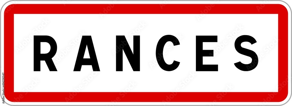 Panneau entrée ville agglomération Rances / Town entrance sign Rances