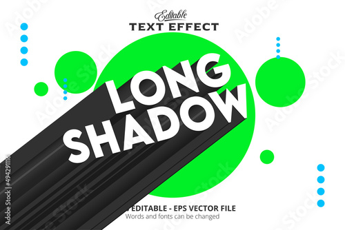 Editable text effect, Green point background, 3D style Long Shadow text effect