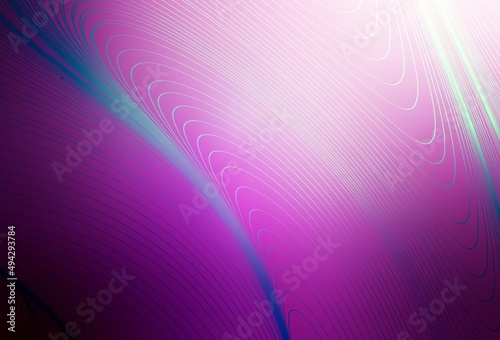 Light Pink vector pattern with bent lines. photo