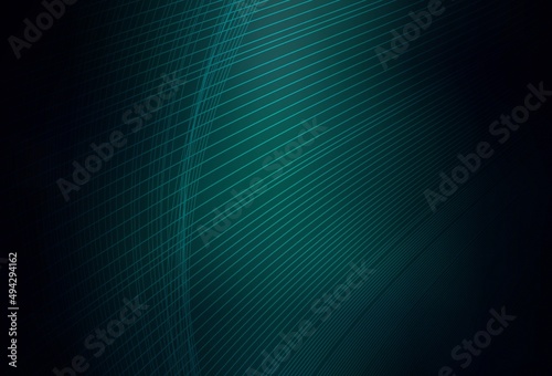 Dark Green vector blurred shine abstract template.