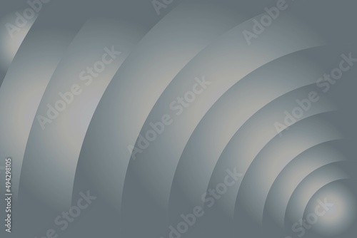 Gray gradient luxury overlap curve circle background. Vector illustration.