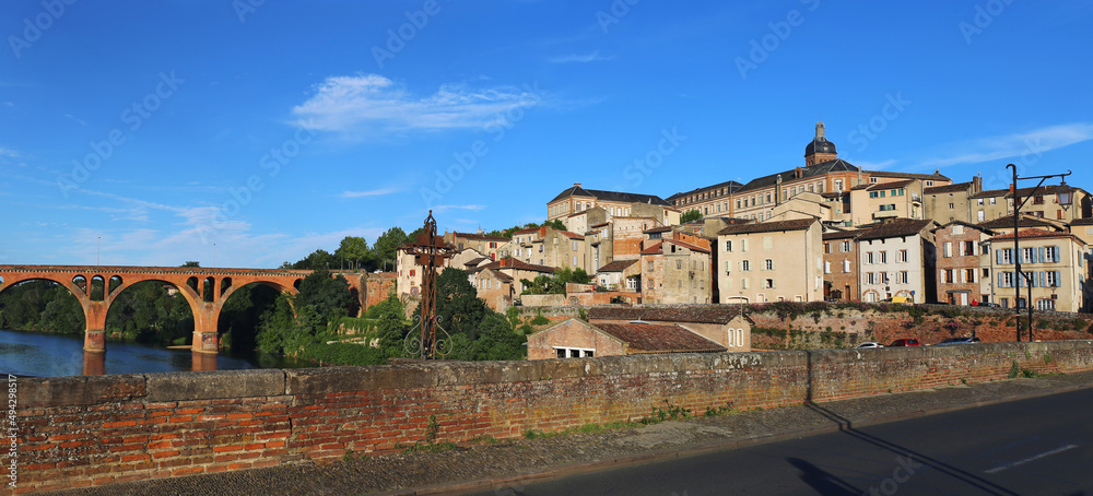 Landscapes of southern France. Panorama of Albi city, Midi-Pyrenees region