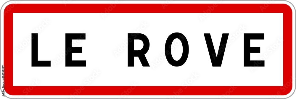 Panneau entrée ville agglomération Le Rove / Town entrance sign Le Rove Panneau entrée ville agglomération Le Rove / Town entrance sign Le Rove