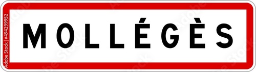 Panneau entrée ville agglomération Mollégès / Town entrance sign Mollégès