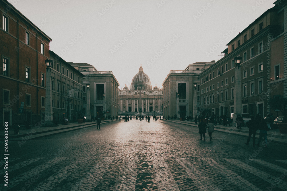 sunset view in vatican city