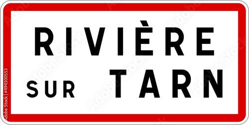 Wallpaper Mural Panneau entrée ville agglomération Rivière-sur-Tarn / Town entrance sign Rivière-sur-Tarn Torontodigital.ca