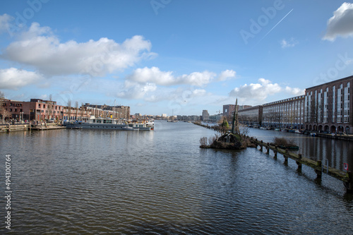 View From The Bridge At The C van Eesterenlaan Street At Amsterdam The Netherlands 2-2-2022 © Robertvt