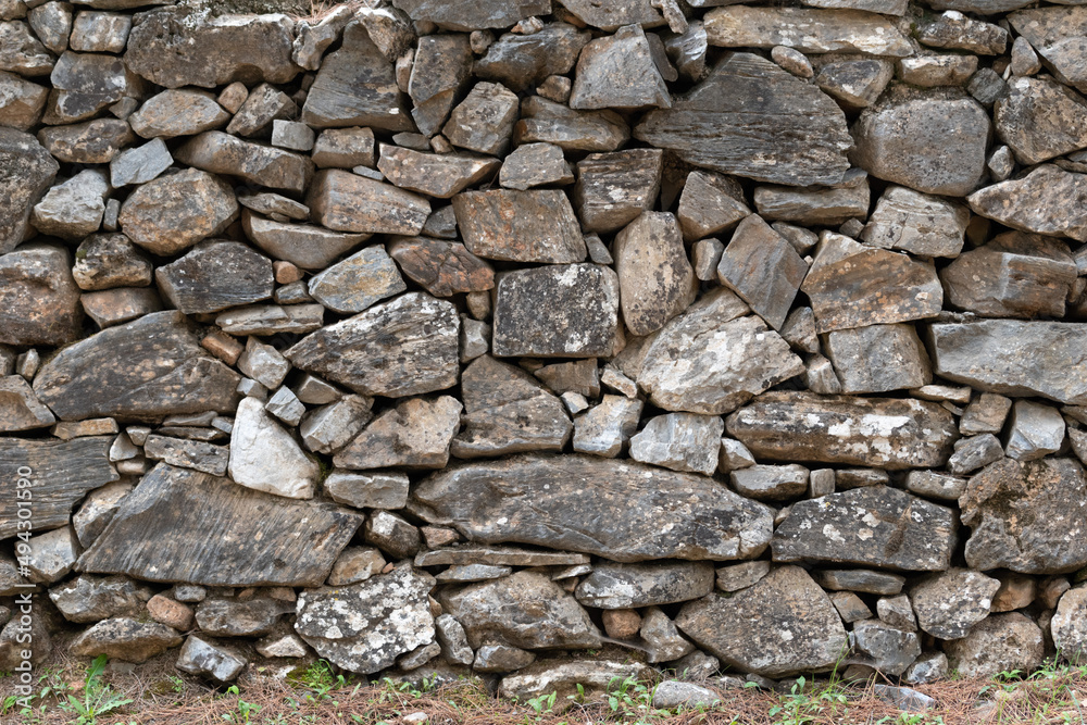 Imagen de un hermoso muro de piedra para utilizar como fondo.  