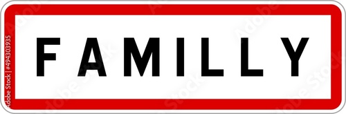 Free Download Panneau entrée ville agglomération Familly / Town entrance sign Familly - GFXLoad