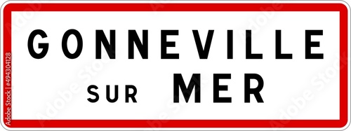 Panneau entr  e ville agglom  ration Gonneville-sur-Mer   Town entrance sign Gonneville-sur-Mer