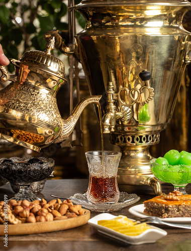 the most traditional Azerbaijani samovar tea
