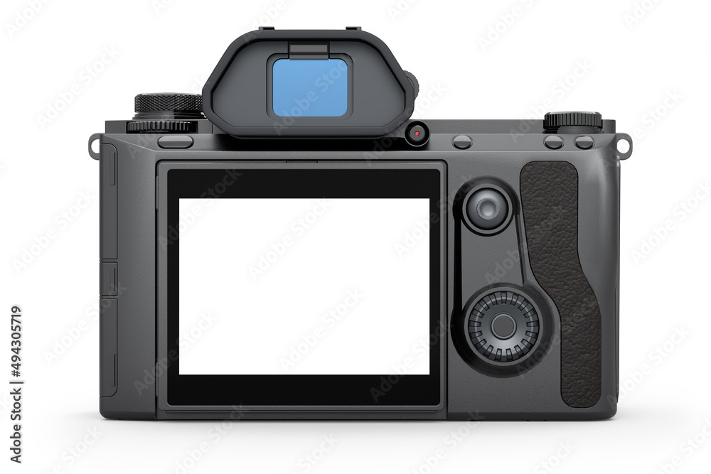 Concept of nonexistent DSLR camera isolated on a white background. Concept of nonexistent DSLR camera isolated on a white background.