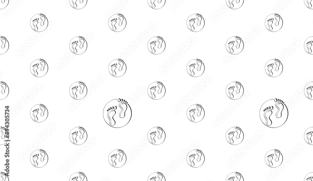 Foot Print Icon Seamless Pattern M_2203001 Foot Print Icon Seamless Pattern M_2203001