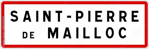 Panneau entrée ville agglomération Saint-Pierre-de-Mailloc / Town entrance sign Saint-Pierre-de-Mailloc © BaptisteR