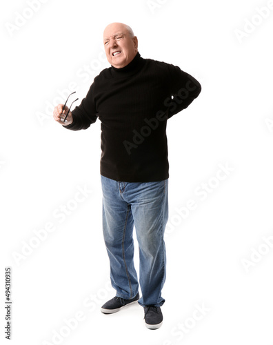 Senior man with eyeglasses ...