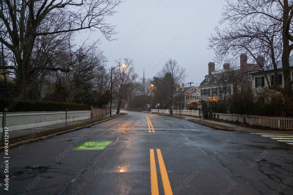 Quiet road in early morning light Quiet road in early morning light