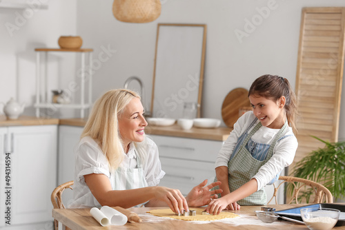 Mature woman and her little...