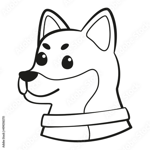 Isolated cute corgi dog breed cartoon Vector illustration