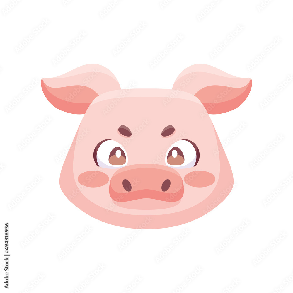 Isolated cute pig avatar Zodiac sign Vector illustration Isolated cute pig avatar Zodiac sign Vector illustration