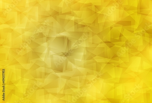 Light Yellow vector polygon abstract layout.
