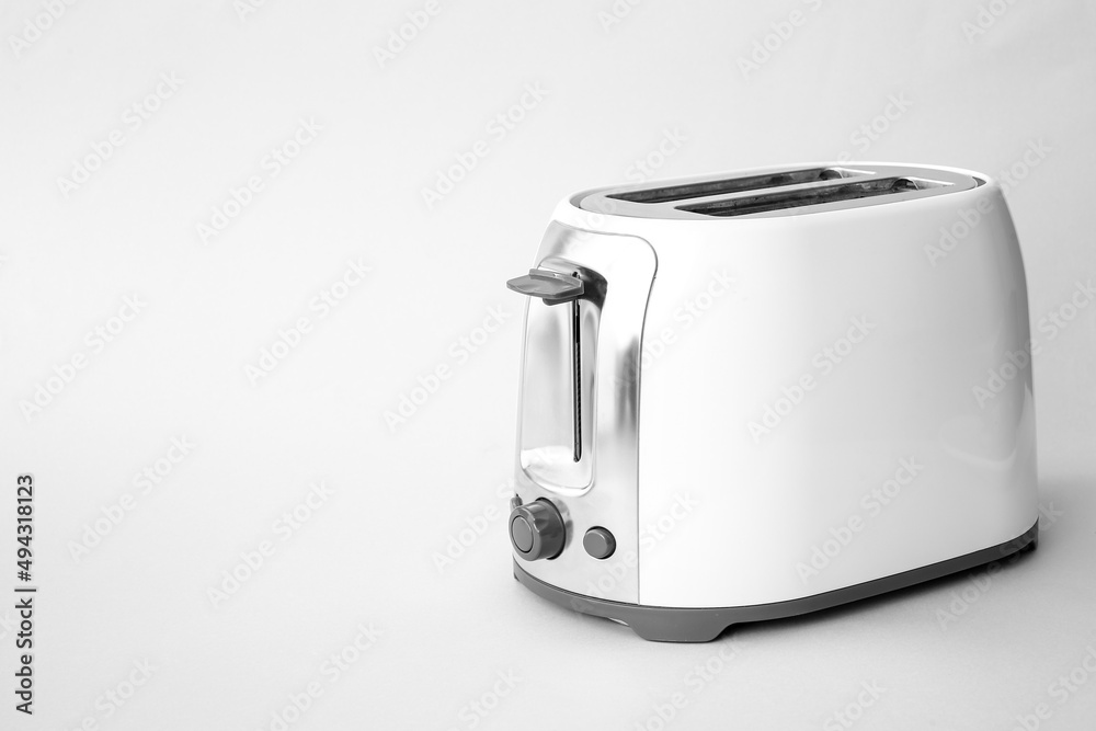 New modern toaster on white background New modern toaster on white background