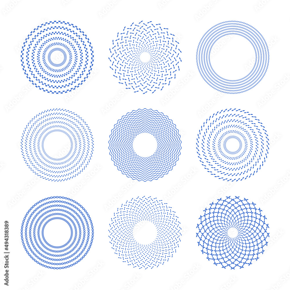 Abstract blue circle icons. Elements for design. Stock Vector | Adobe Stock
