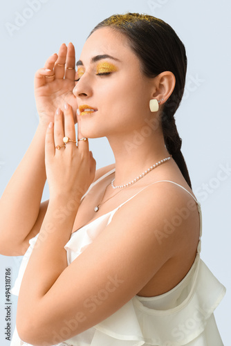 Attractive young woman with...