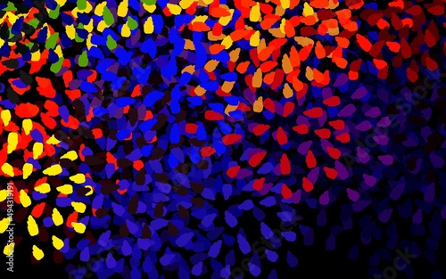 Dark Blue, Red vector template with chaotic shapes.