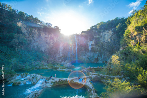 Cascada del Salto en la huasteca potosina, san luis potosi, mexico