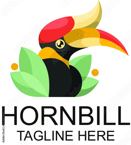 hornbill bird mascot logo