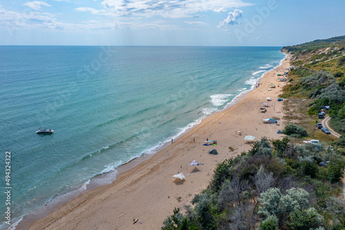 Aerial view of Karadere beach in Bulgaria. photo