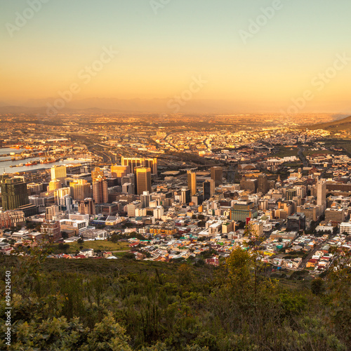 View from the top. A high angle view of Cape Town.