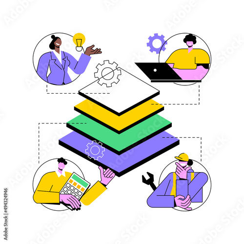 Enterprise architecture abstract concept vector illustration. IT system solution, enterprise software, corporate architecture framework, business process management, middleware abstract metaphor. photo