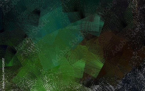Dark Green, Red vector background with lines.