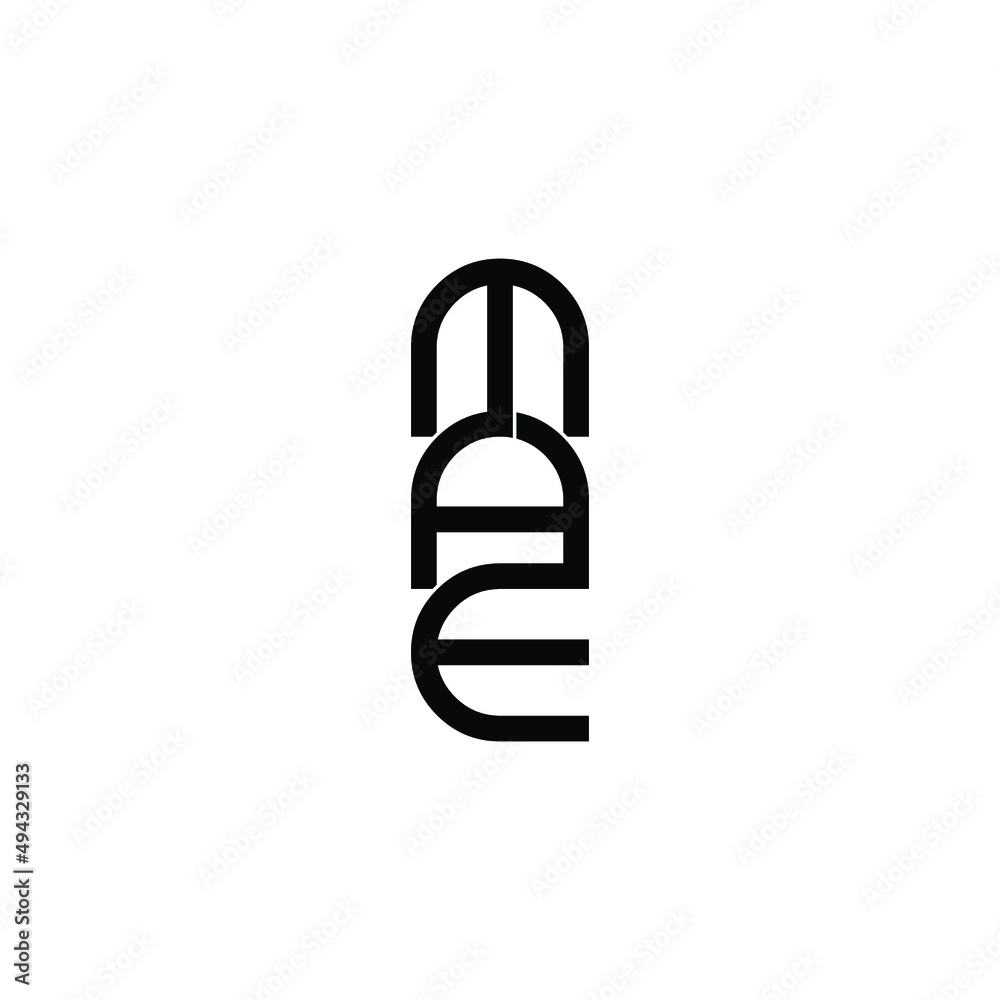 mae letter original monogram logo design mae letter original monogram logo design