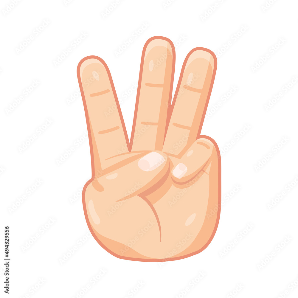 Obraz premium Isolated hand cartoon icon doing a gesture Vector illustration