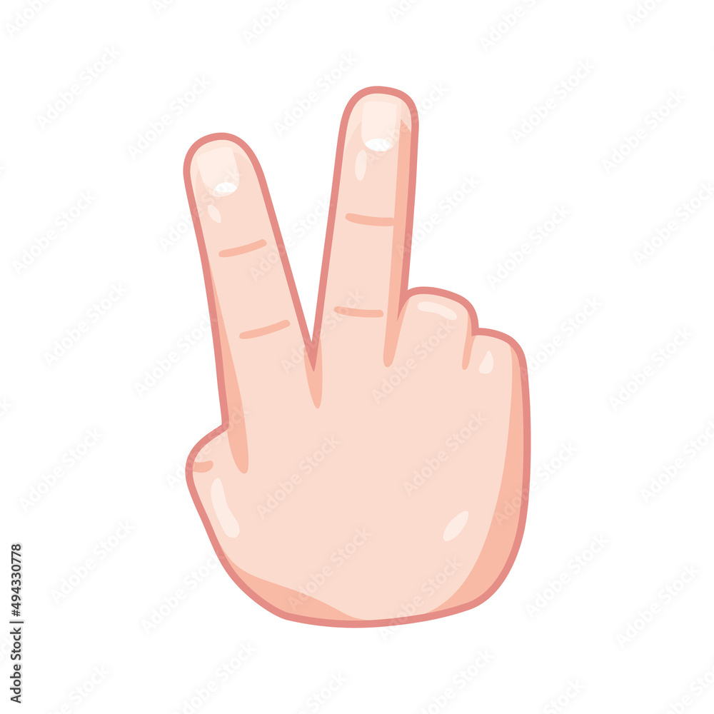 Obraz premium Isolated hand cartoon icon doing a gesture Vector illustration