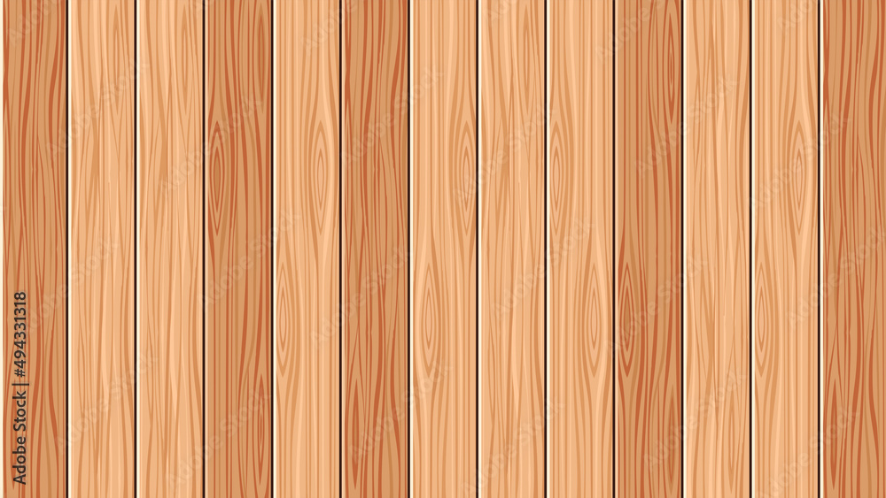 Fototapeta premium Wood texture planks vertical patterns light brown vector design background