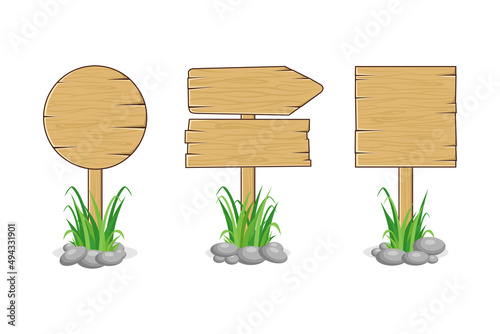 Wooden sign vector design collection