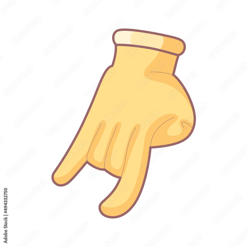 Isolated hand cartoon icon doing a gesture Vector illustration Isolated hand cartoon icon doing a gesture Vector illustration