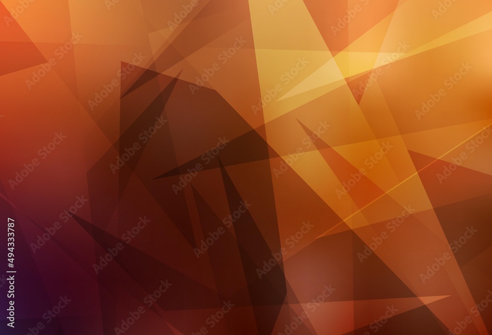 Dark Orange vector template with crystals, triangles. Dark Orange vector template with crystals, triangles.