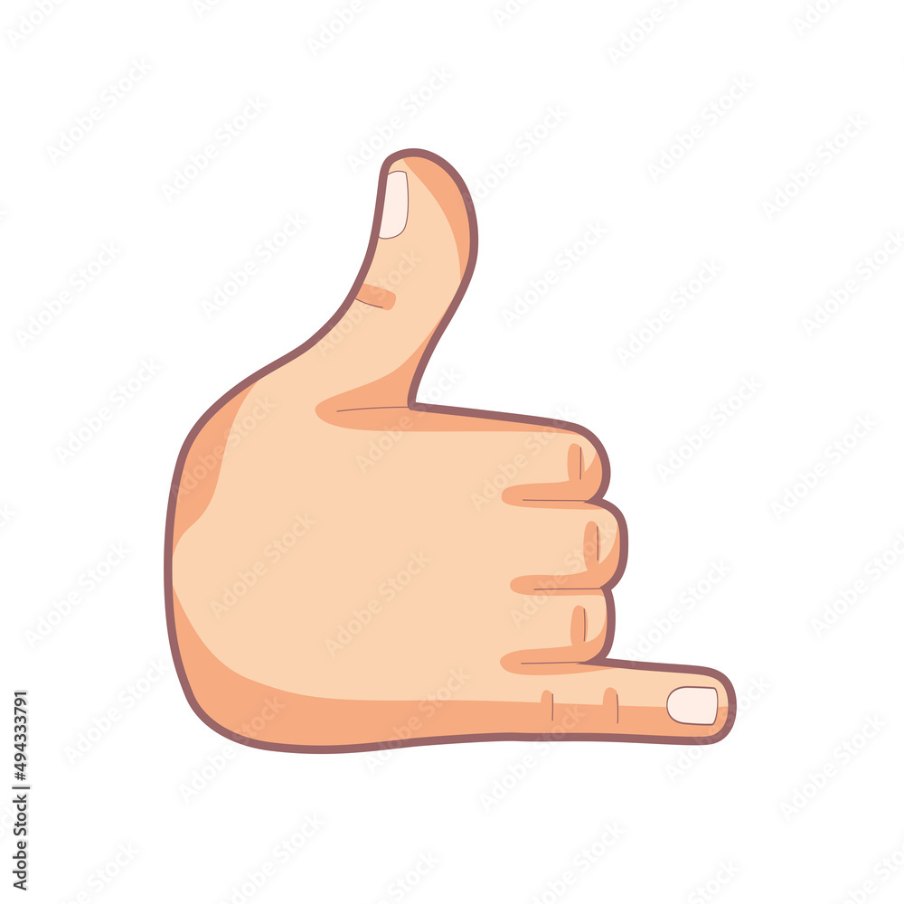 Isolated hand cartoon icon doing a gesture Vector illustration Isolated hand cartoon icon doing a gesture Vector illustration