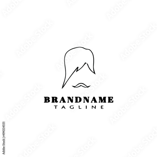 hair style logo icon design template vector illustration