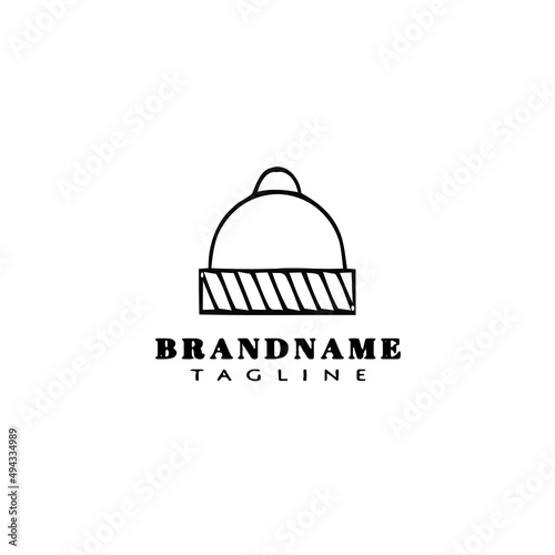 bonnet logo design template icon black isolated vector illustration