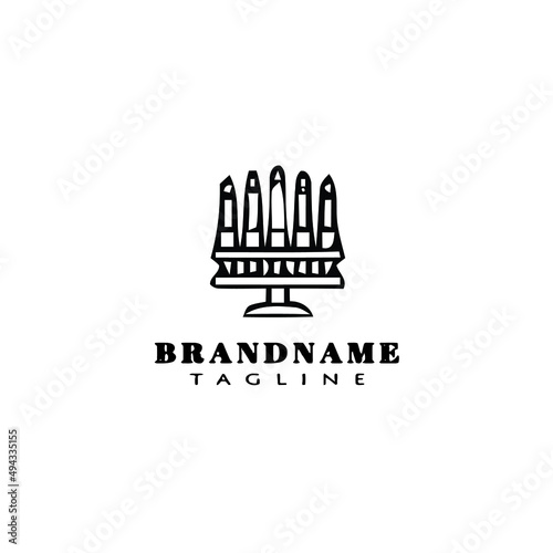 chandelier logo cartoon icon design template black isolated vector illustration