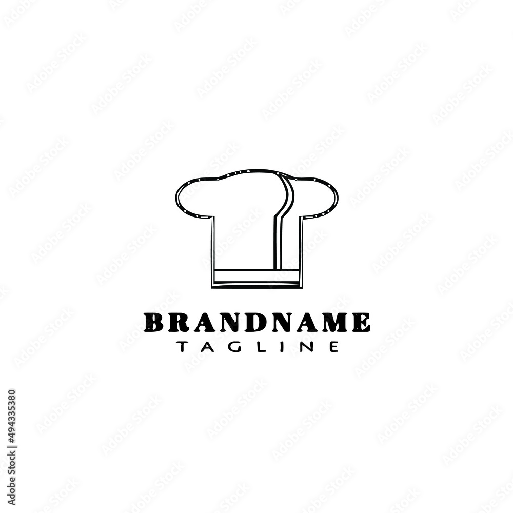 cute chef hat logo cartoon design icon template black isolated vector illustration cute chef hat logo cartoon design icon template black isolated vector illustration